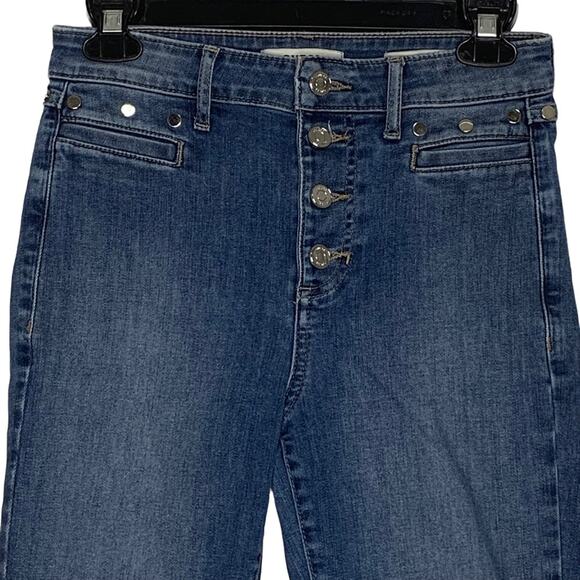 Guess 1981 Studded Jean Skinny Button Fly Size 27 Belt Loops 4 Working Pockets - Picture 5 of 13